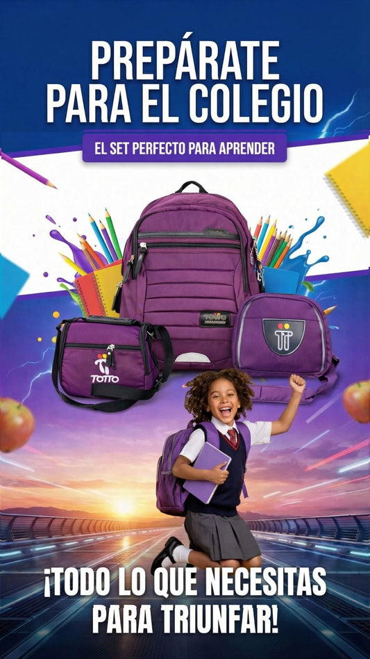 LLEGÓ EL KIT COLEGIAL MORRAL + LONCHERA TERMICA + CARTUCHERA!